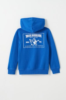 BOYS STITCH LOGO ZIP HOODIE, image 1