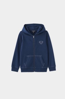 BOYS STITCH LOGO ZIP HOODIE, image 2