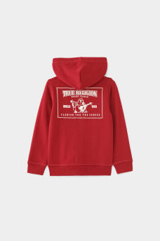 BOYS STITCH LOGO ZIP HOODIE, image 1