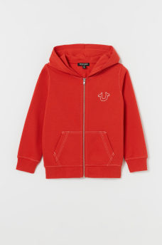 BOYS STITCH LOGO ZIP HOODIE, image 2
