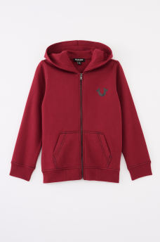 BOYS LOGO ZIP HOODIE, image 2