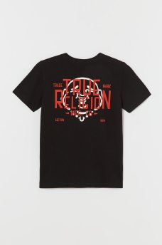 BOYS FLOCKED TR BUDDHA LOGO TEE