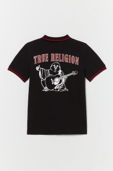  BOYS TRUE RELIGION LOGO POLO SHIRT, image 2
