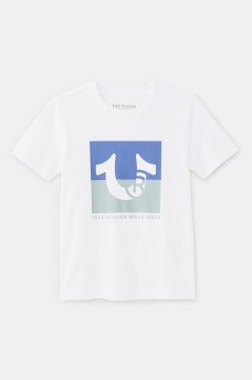 BOYS TWO TONE BRANDED LOGO TEE, image 1