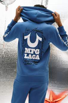 BOYS HORSESHOE LOGO ZIP HOODIE, image 1