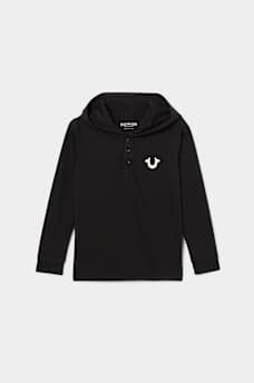 BOYS WORLD TOUR HOODED HENLEY TEE, image 2