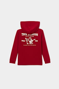 BOYS WORLD TOUR HOODED HENLEY TEE, image 1
