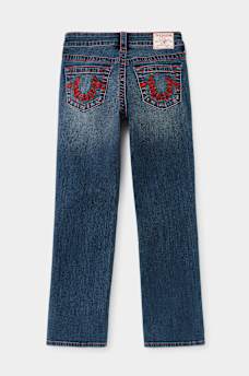 BOYS RICKY EMBROIDERED WARPED HORSESHOE STRAIGHT JEAN