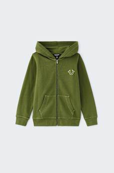 BOYS EMBROIDERED BUDDHA ZIP HOODIE, image 3