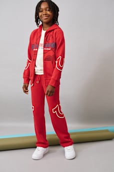 BOYS HORSESHOE WIDE LEG JOGGER, image 2