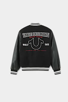 BOYS LOGO VARSITY JACKET, image 1