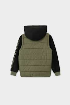 BOYS LOGO HORSESHOE PUFFER JACKET, image 2