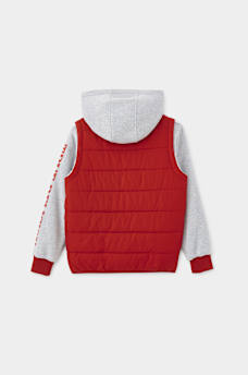 BOYS LOGO HORSESHOE PUFFER JACKET, image 2