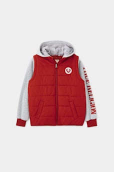 BOYS LOGO HORSESHOE PUFFER JACKET, image 1