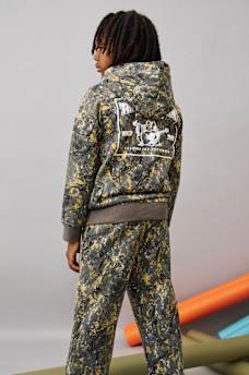 BOYS BUDDHA CAMO ZIP HOODIE, image 1