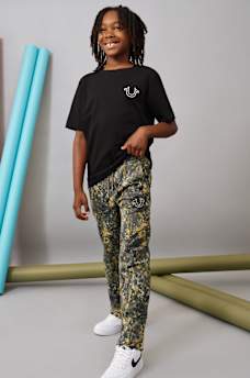 BOYS BUDDHA CAMO WIDE LEG JOGGER, image 1