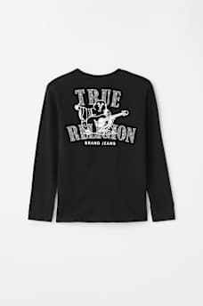 BOYS STUDDED BUDDHA LONG SLEEVE TEE, image 1