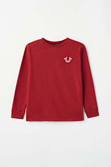 BOYS STUDDED BUDDHA LONG SLEEVE TEE, image 2