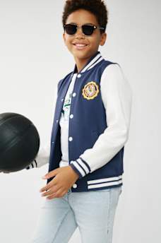 BOYS LOGO VARSITY JACKET, image 2