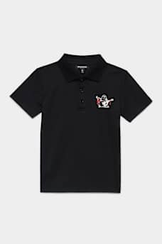 POLO &Agrave; &Eacute;CUSSONS EN TOILE POUR GAR&Ccedil;ONS