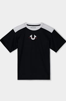 BOYS COLORBLOCK MESH TEE