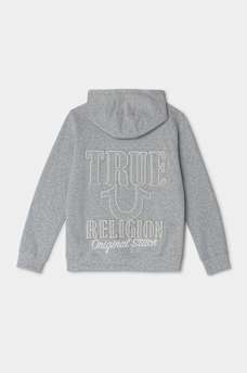 BOYS HORSESHOE APPLIQU&Eacute; ZIP HOODIE