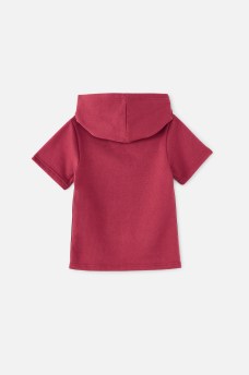 GIRLS SHORT SLEEVE ZIP HOODIE