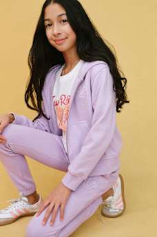 GIRLS STITCH LOGO ZIP HOODIE, image 2