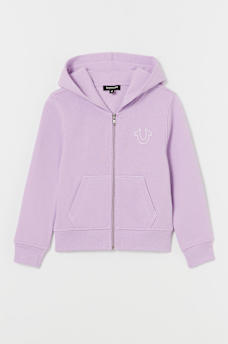 GIRLS STITCH LOGO ZIP HOODIE, image 3