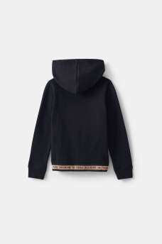 GIRLS LOGO TRIM HOODIE