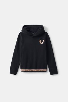 GIRLS LOGO TRIM HOODIE
