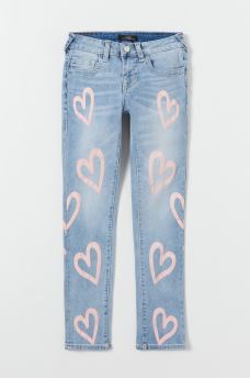 GIRLS HALLE HEART SKINNY JEAN