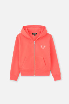 SUDADERA CON CAPUCHA Y CIERRE CON CRISTALES PARA NI&Ntilde;A, image 2