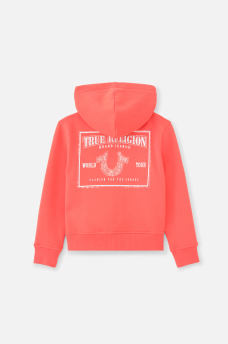 SUDADERA CON CAPUCHA Y CIERRE CON CRISTALES PARA NI&Ntilde;A, image 1