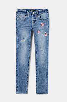 GIRLS HALLE SEQUIN STAR SUPER SKINNY JEAN