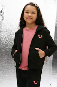 GIRLS METALLIC WORLD TOUR ZIP HOODIE, image 2