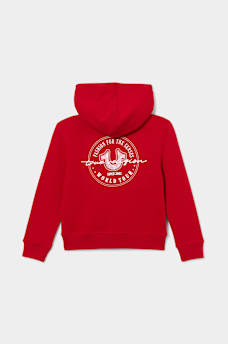 GIRLS GLITTER LOGO ZIP HOODIE, image 2