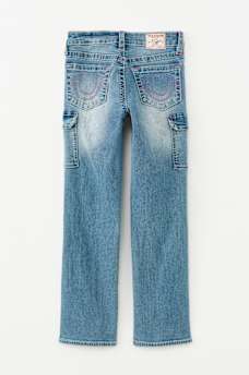 GIRLS WIDE LEG CARGO JEAN, image 2