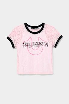 GIRLS LACE CAMI LOGO TEE, image 2