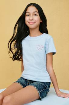GIRLS WINGED LOGO TEE, image 1