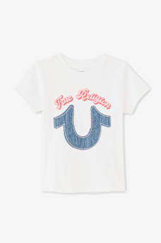 GIRLS HORSESHOE DENIM PATCH TEE, image 1