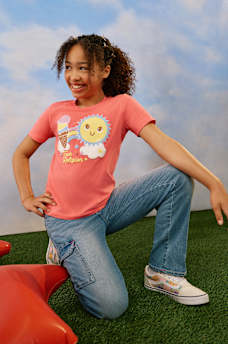 GIRLS HAPPY SUNSHINE TEE, image 1