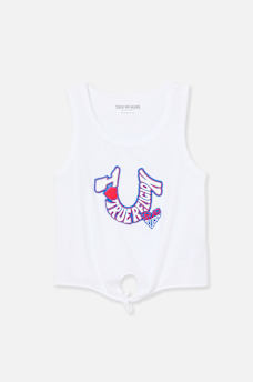 GIRLS ‘I LOVE TRUE RELIGION’ TIE TANK, image 3