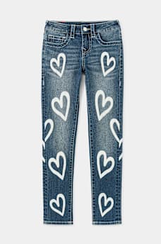 GIRLS HALLE HEART PRINT SKINNY JEAN, image 3