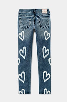 GIRLS HALLE HEART PRINT SKINNY JEAN, image 4