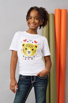 GIRLS LEOPARD GRAPHIC TEE, image 1