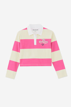 GIRLS LOGO RUGBY LONG SLEEVED TOP, image 2