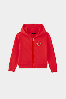 SUDADERA CON CAPUCHA Y CIERRE CON COSTURAS DE ARCO&Iacute;RIS PARA NI&Ntilde;A, image 2