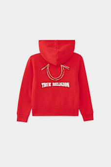 SUDADERA CON CAPUCHA Y CIERRE CON COSTURAS DE ARCO&Iacute;RIS PARA NI&Ntilde;A, image 1