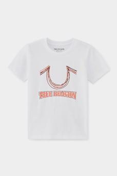 GIRLS RAINBOW STITCH HORSESHOE TEE, image 2